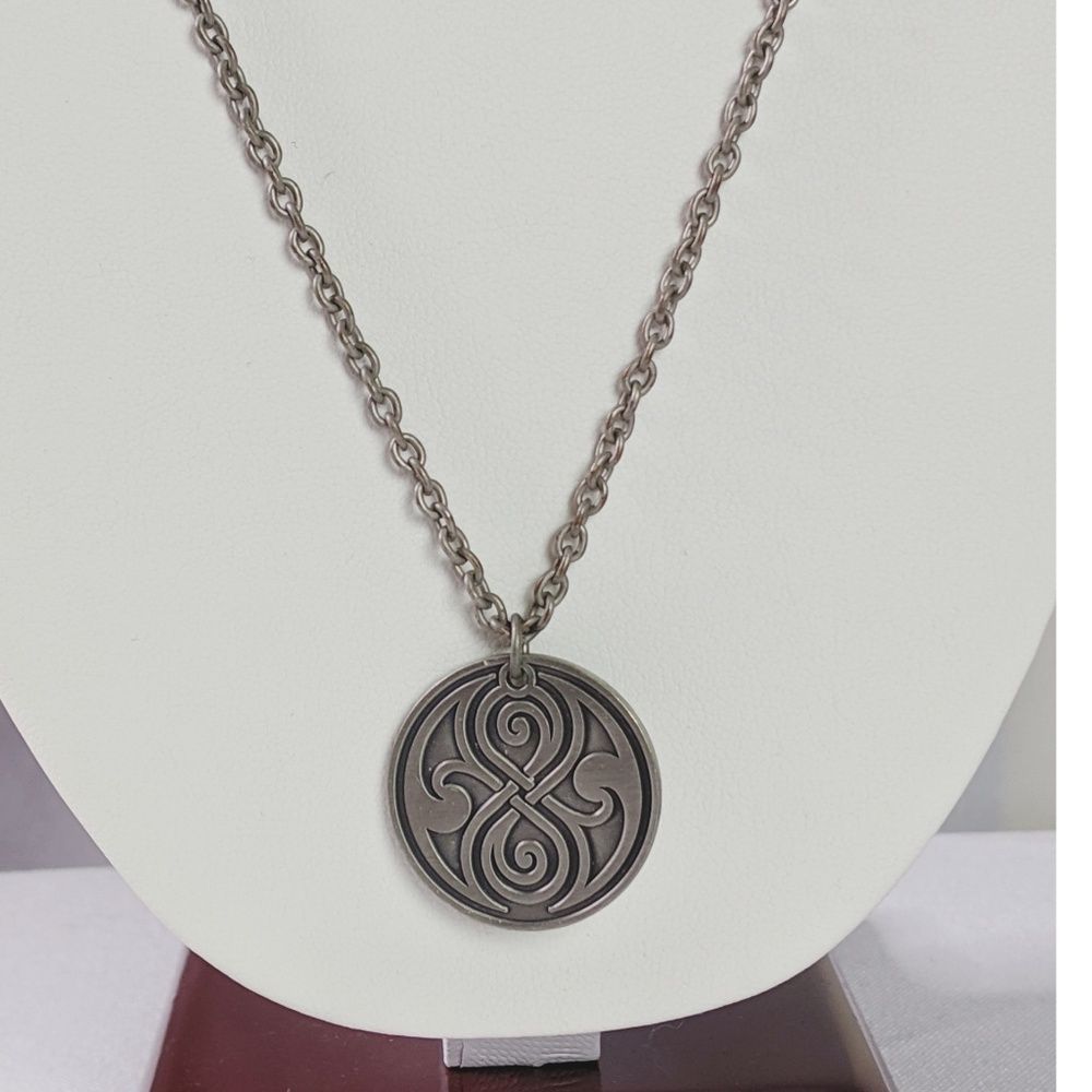 Doctor Dr. Who Silver Tone Symbol Necklace by BBC